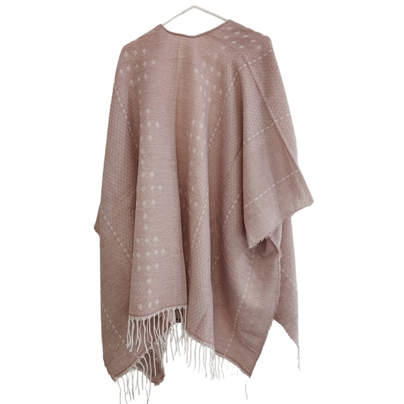 Gentle Fawn Anthropologie Hermosa Kimono Shawl Poncho Light Pink Womens M/L - Picture 2 of 12